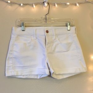 Old Navy white denim mid-rise shorts